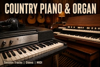 play country piano and organ session tracks for your song
