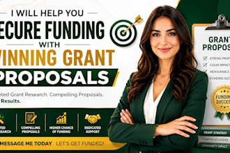 help nonprofit secure funding with targeted grant research and winning proposals