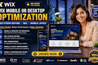setup wix mobile or desktop optimization, wix studio editing, seo, mobile layout