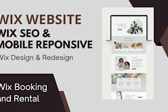 fix wix mobile wix website speed, wix booking website design, wix rental website