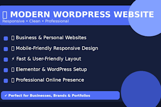 create modern and responsive wordpress websites