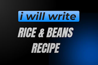write your beans stew and rice recipe