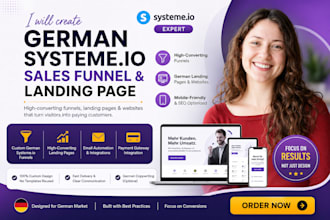 german systeme io german landing page germmany systeme io sales funnel funnelish