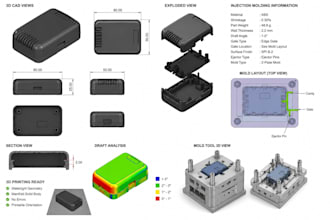 3d cad product design and plastic injection molding ready for 3d printing