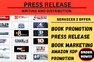 do writing and distribution for author book promotion and new book press release