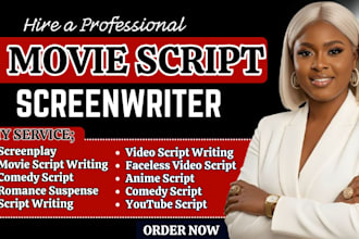 write movie script feature film script screenplay short drama comedy stage play