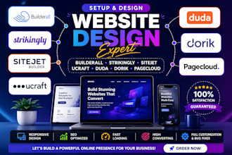 setup builderall strikingly sitejet ucraft duda dorik pagecloud website design