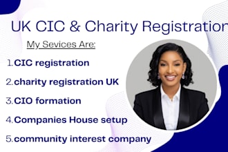 register your UK cic, cio or charity with companies house UK