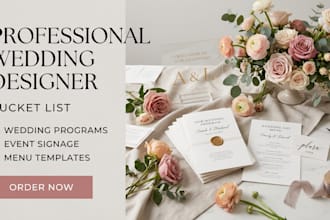 design wedding programs event signage menu templates wedding website