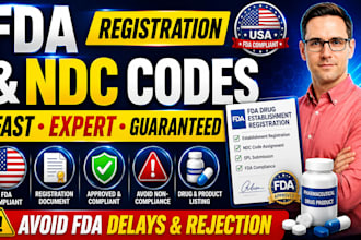 do fast expert fda drug establishment registration, ndc code listing, compliance