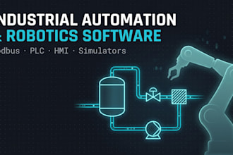 develop industrial robotics, automation, plc and hmi software