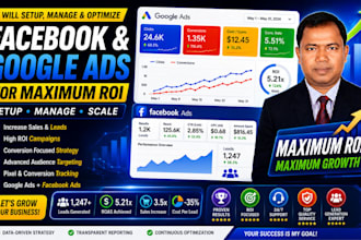 setup and manage facebook and google ads for maximum ROI