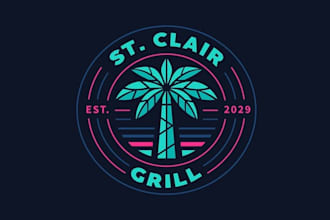 make gorgeous professional logo for grill in coconut