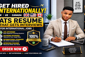 write ats resume for UK, US, and canada international jobs