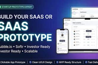 build no code website prototype, saas prototype, bubble, softr website prototype