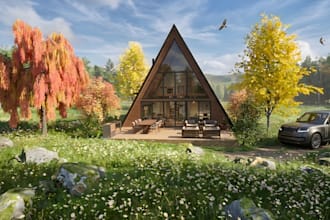 create photorealistic 3d renders for architecture and design