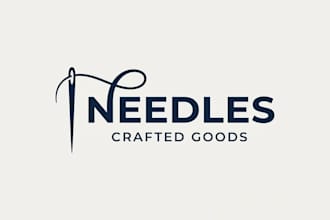 design a clean and professional needles logo for your brand