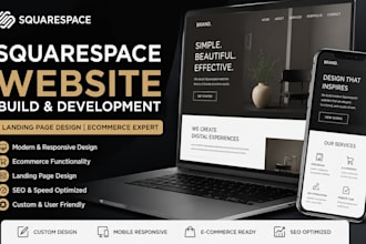 do squarespace website build development landing page design ecommerce expert