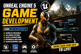 do unreal engine game development, develop unreal engine game, ue5 blueprint