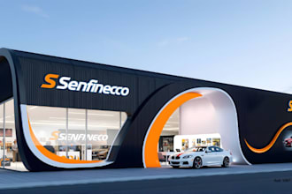 design 3d letter signage, 3d storefront, signboard, 3d shopfront, retail store