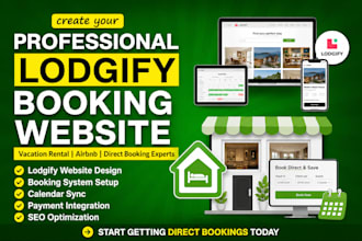 build vacation rental website, short term rental, direct booking lodgify website