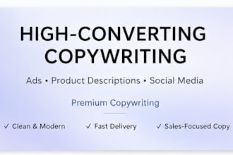 write high converting copy for ads, social media and product