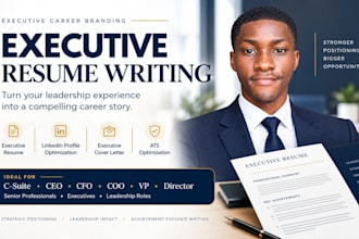 write an ats optimized executive resume for senior leaders