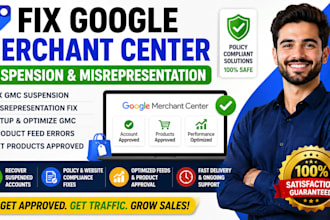setup fix google merchant center suspension misrepresentation optimize gmc
