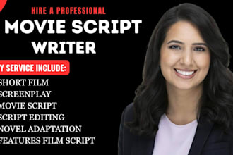 write movie script screenplay screenwriting, script writing, feature film script