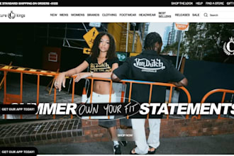 design streetwear shopifywebsite,clothing brand website,shopify website,amazon