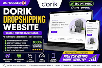 build a dropshipping website using dorik for uk businesses