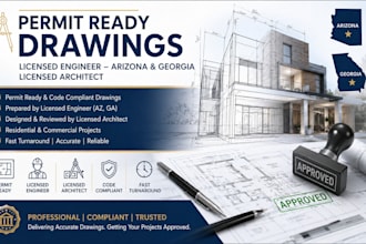 permit ready drawing licensed engineer arizona, georgia as licensed architect