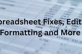 fix, format and create excel, google and other spreadsheets