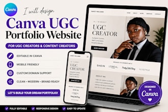 design a professional canva ugc portfolio website canva ugc portfolio website