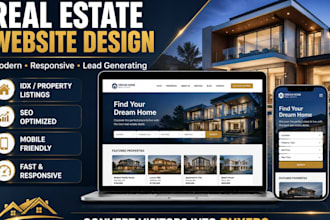 develop a real estate website, realtor website with real estate CRM,idx and ghl