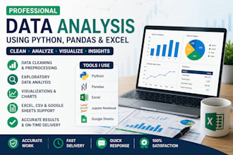 do data analysis using python pandas and excel