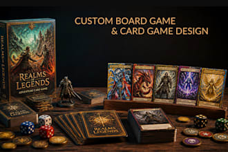 design professional board game, card game and full mechanics