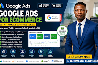 setup manage and 0ptimize google ads for ecommerce shopify and PPC