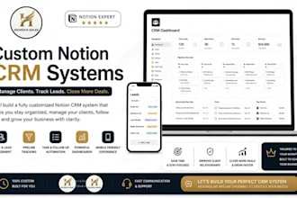 build a notion CRM system for freelancers, coaches and small businesses