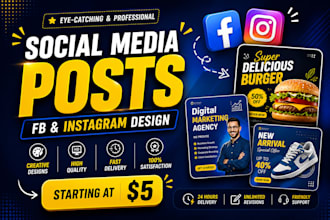 design social media posts and youtube thumbnails