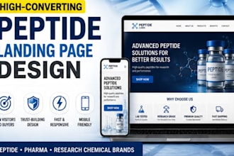 design peptide or research chemical ecommerce website