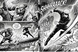 draw manga comic pages storyboard webtoon panels anime manga manhwa illustration