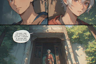 illustrate your custom graphic novel and sequential art