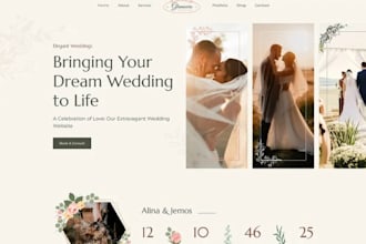 design wedding website for invitation, rsvp and photo gallery