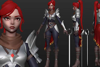 create 3d character modeling stylized character rigging for games and animation