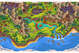 do board game illustration fantasy map, battle map game illustration print ready