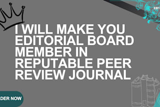 make you an editorial board and peer reviewer member in a peer reviewed journal