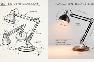 design 3d stylish lamp and lampshade models ready for manufacturing
