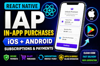 implement iap for ios and android in your react native apps