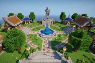 build custom minecraft spawn lobby map or hub for your server